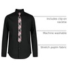 image:imageVan Heusen Boys Long Sleeve Collared Buttondown Dress Shirt and Tie SetBlackPlaid