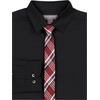 image:imageVan Heusen Boys Long Sleeve Collared Buttondown Dress Shirt and Tie SetBlackRed Plaid