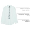 image:imageVan Heusen Boys Long Sleeve Collared Buttondown Dress Shirt and Tie SetBlue Glass
