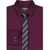 image:imageVan Heusen Boys Long Sleeve Collared Buttondown Dress Shirt and Tie SetDark PurpleStripe