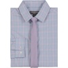 image:imageVan Heusen Boys Long Sleeve Collared Buttondown Dress Shirt and Tie SetViolet Plaid