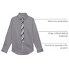 image:imageVan Heusen Boys Long Sleeve Collared Buttondown Dress Shirt and Tie SetWild Grey Plaid