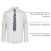 image:imageVan Heusen Boys Long Sleeve Collared Buttondown Dress Shirt and Tie SetWindsurfer Print