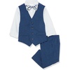 image:imageVan Heusen BabyBoys 4Piece Formal Dress Up Vest Set Vest Pants Collared Dress Shirt and TieBlue Jean