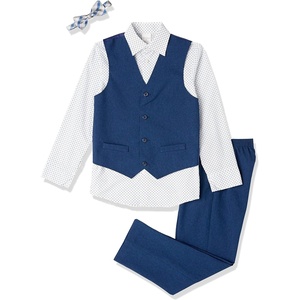 image:imageVan Heusen Boys 4piece Formal Suit Set Vest Pants Collared Dress Shirt and TieBlue Jean