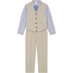 image:imageVan Heusen Boys 4piece Formal Suit Set Vest Pants Collared Dress Shirt and TieCement