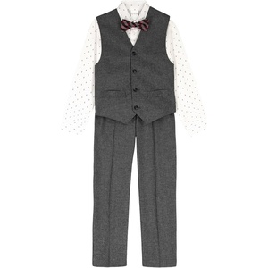 image:imageVan Heusen Boys 4piece Formal Suit Set Vest Pants Collared Dress Shirt and TieDark GreyBowtie