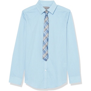 image:imageVan Heusen Boys Long Sleeve Collared Buttondown Dress Shirt and Tie SetBel Air Blue