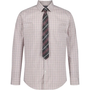 image:imageVan Heusen Boys Long Sleeve Collared Buttondown Dress Shirt and Tie SetBrickCheck