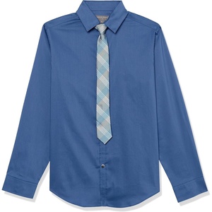 image:imageVan Heusen Boys Long Sleeve Collared Buttondown Dress Shirt and Tie SetEstonian Blue