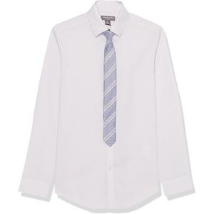 image:imageVan Heusen Boys Long Sleeve Collared Buttondown Dress Shirt and Tie SetLavender Fog