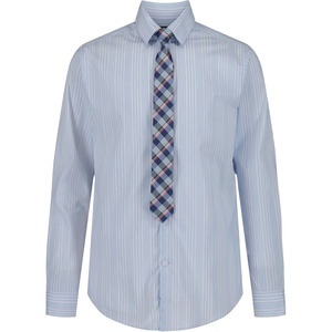 image:imageVan Heusen Boys Long Sleeve Collared Buttondown Dress Shirt and Tie SetLight Blue Stripe