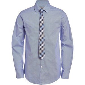 image:imageVan Heusen Boys Long Sleeve Collared Buttondown Dress Shirt and Tie SetMazarine Blue